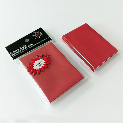Maniche per carte da mischiare facili Maniche di protezione per carte da gioco rosse 66x91mm SGS