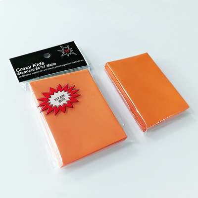 Maniche per carte in polipropilene arancione Maniche per raccolta magica senza PVC