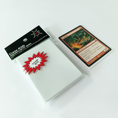PP Bianco Colore Card Maniche 66X91mm Polipropilene Per Giochi MTG