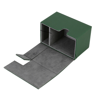 Scatola per carte antipolvere 80+ Deck Scatola per carte in pelle MTG in pelle PU con vassoio per dadi