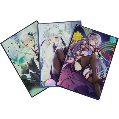Stampa Holo personalizzata Maniche di carte Yugioh MTG TCG Hologram Anime Personalizzazioni Tavola di trading Maniche di carte di gioco